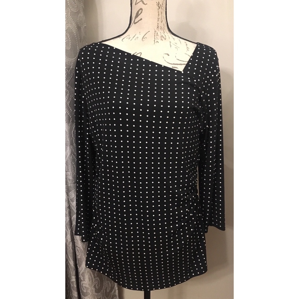 White House Black Market Polka Dot Top Size XL